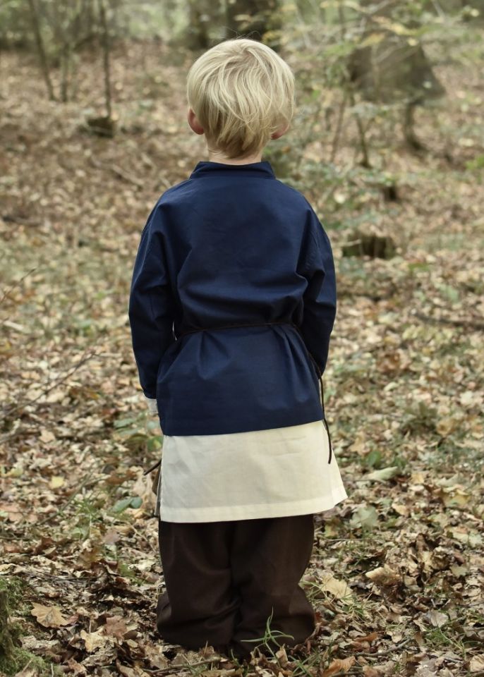 Kinder Mittelalterhemd Colin blau 3