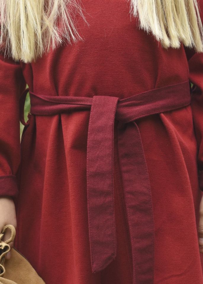 Wikingerkleid für Kinder rot/weinrot 146 3