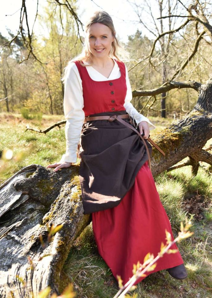 Ärmelloses Mittelalterkleid Lene rot XXL 3