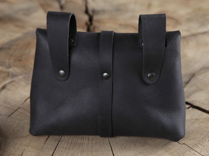 mittelalterliche Gürteltasche schwarz 3