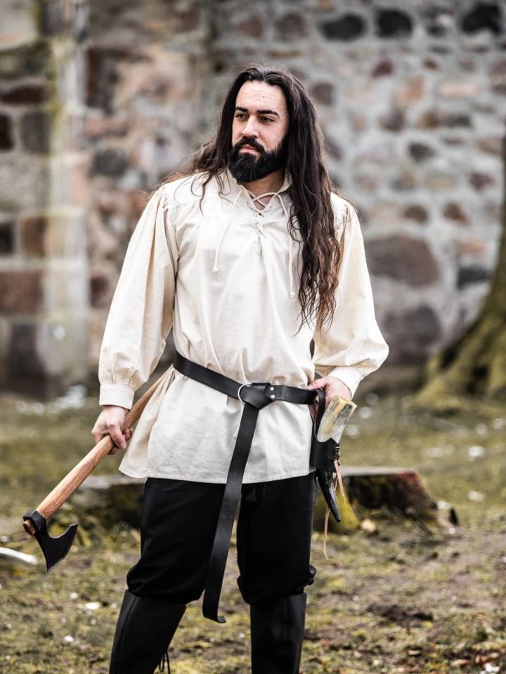 Langes Mittelalterhemd Ulrich natur XXXL 3
