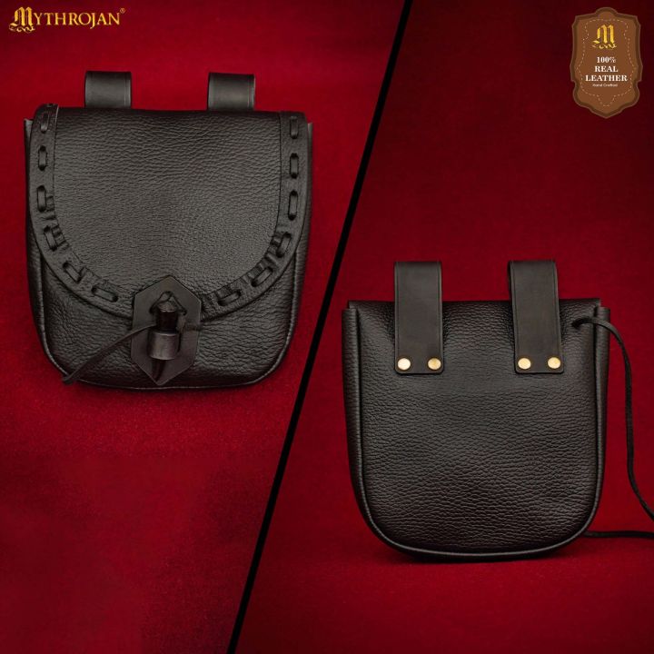 Gürteltasche mit Hornverschluss schwarz 3