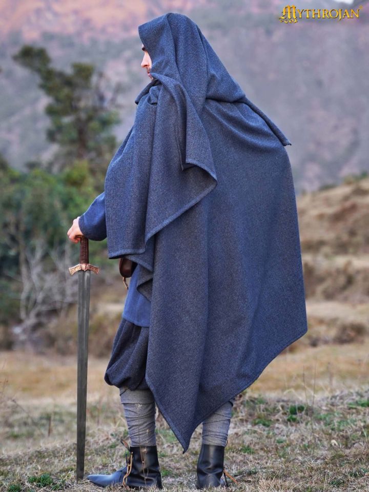 Wikinger-Umhang Alaric blau 3