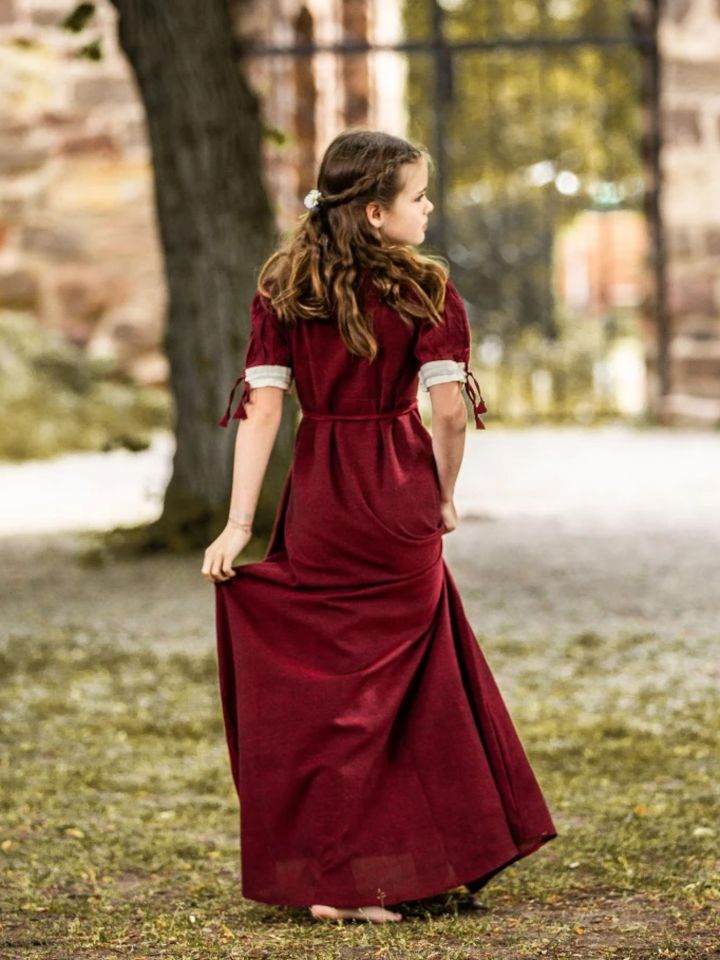 Leichtes Kinderkleid rot 3