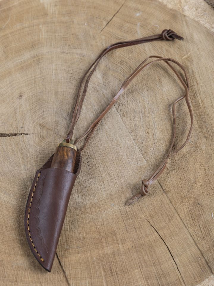 Kleines Neck Knife mit Holzgriff 3