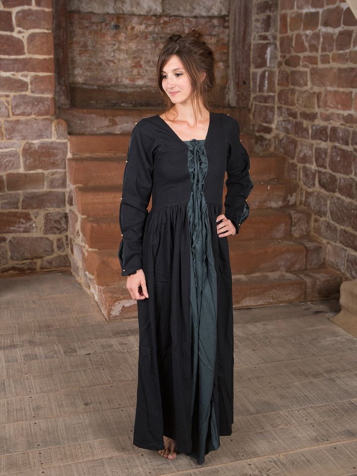 Mittelalterkleid schwarz-grau XXXL 3