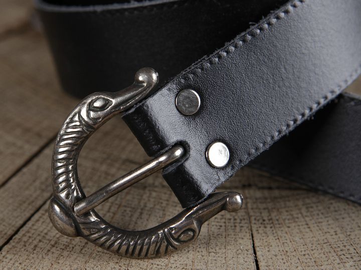 Mittelaltergürtel / Langgürtel schmal schwarz 3