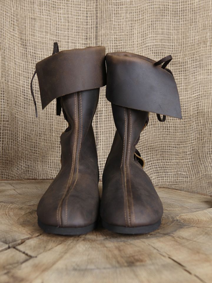 Stulpenstiefel aus Nubukleder braun o. schwarz 3