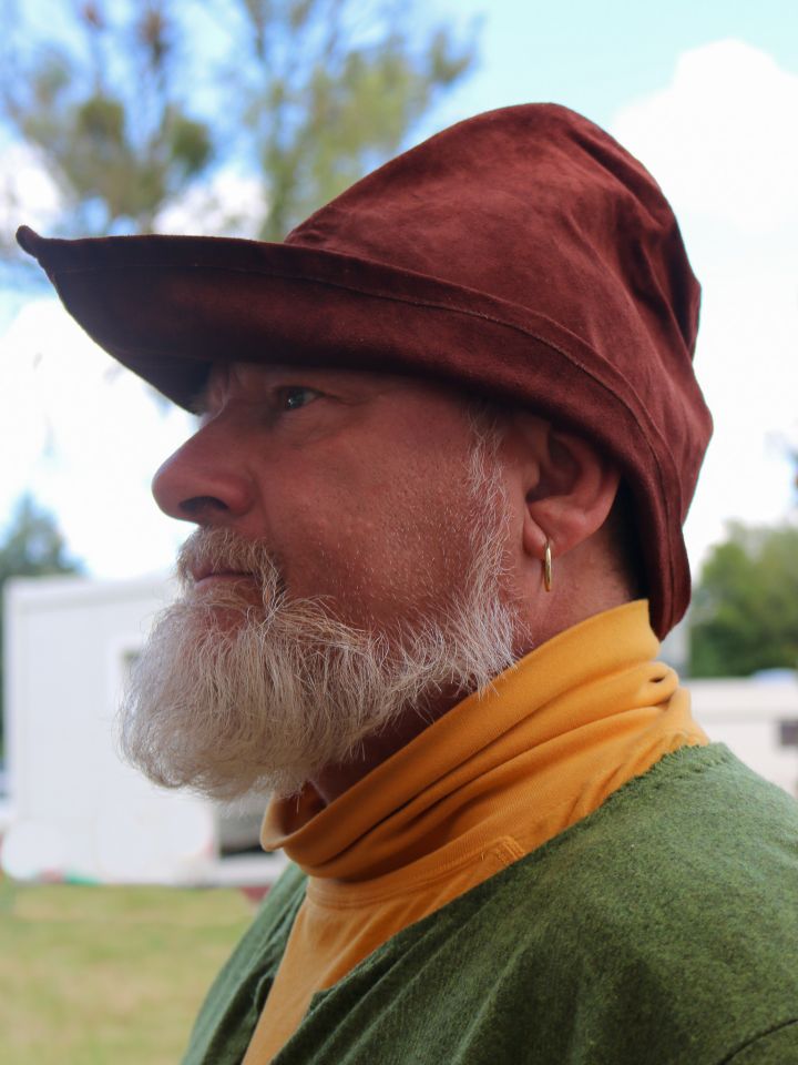 Robin Hood Hut aus Leder braun 3