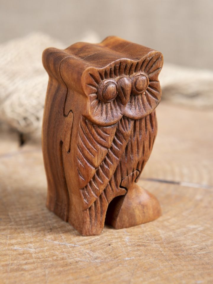 Holzdose Eule 3