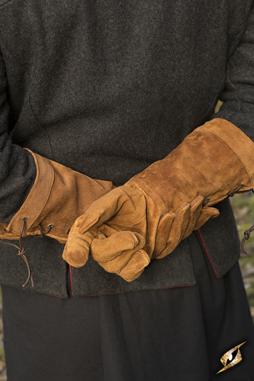 Wildlederhandschuhe braun M 3