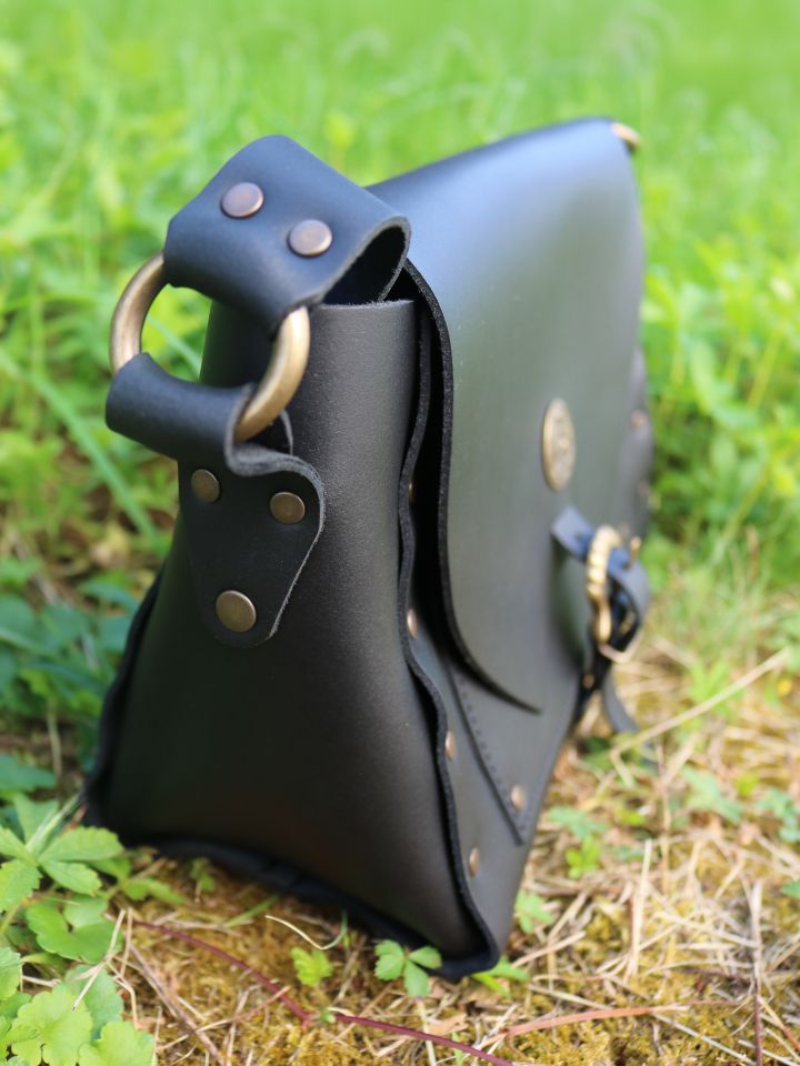 Umhängetasche aus Leder schwarz 3