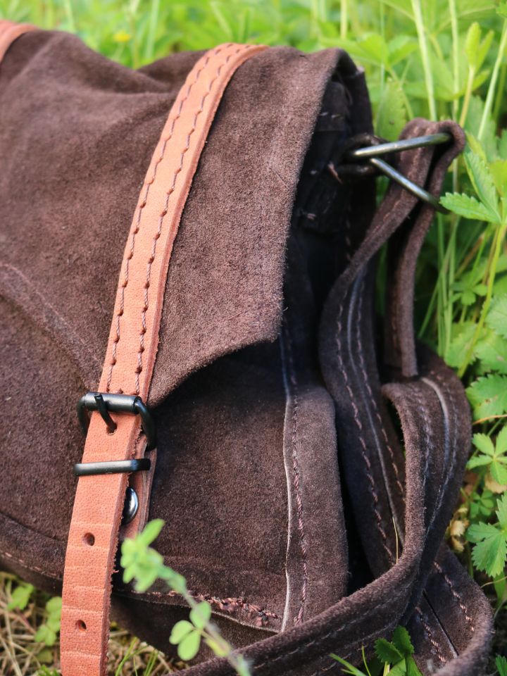 Wildledertasche zum Umhängen braun 3