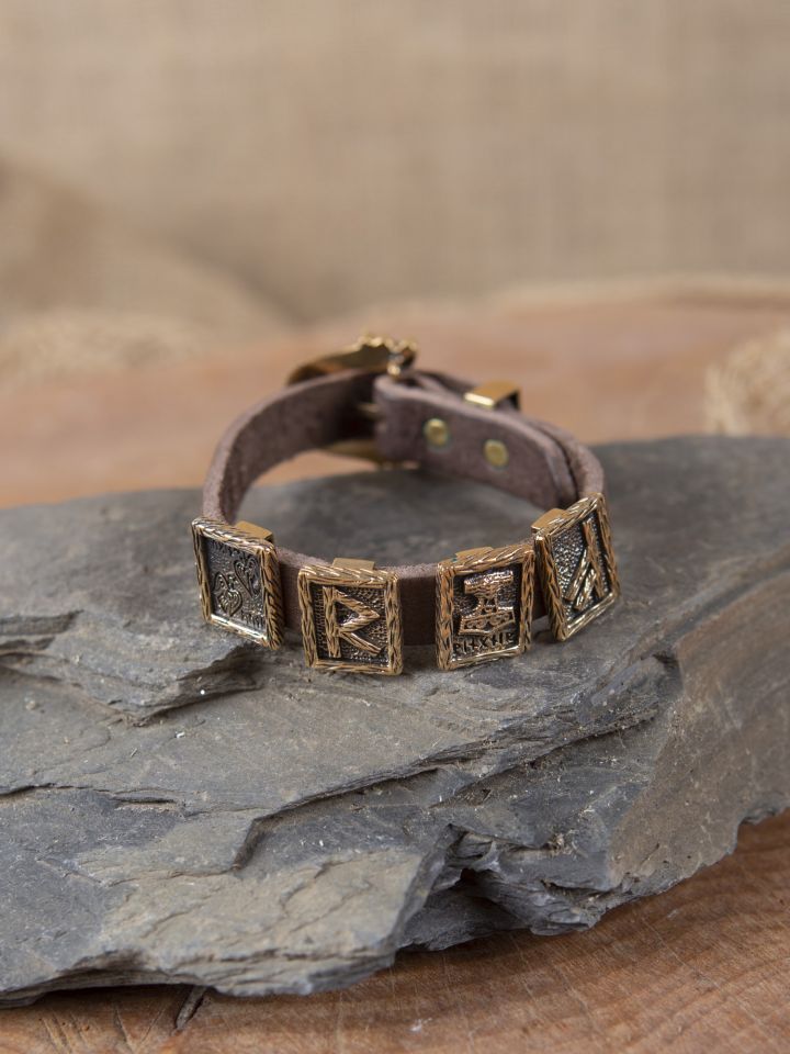 Lederarmband mit Bronzeschnalle 3