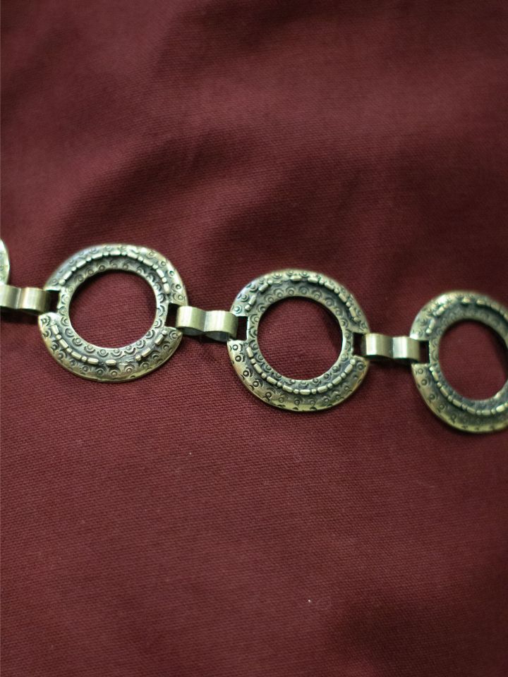 Kettengürtel mit Ringen altmessing 3