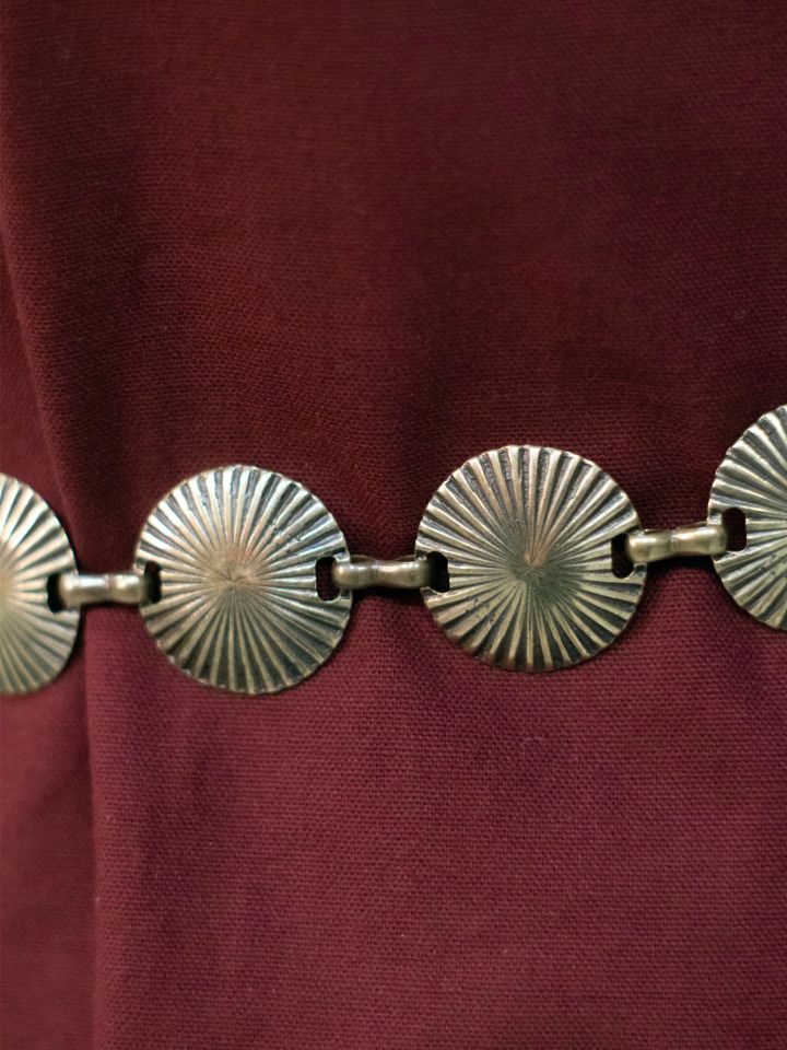 Kettengürtel mit Strahlenmuster altmessing 3