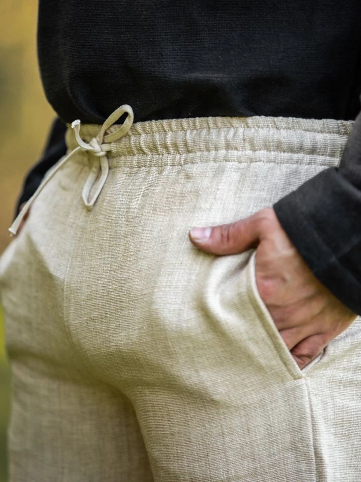 Einfache Kniebundhose hanf M 3