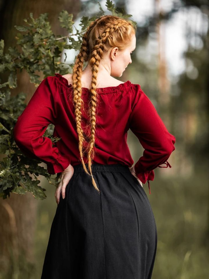 Bluse mit Schnürung rot XL 3