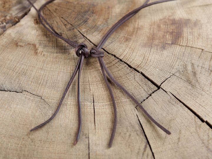 Lederriemen,  1 Meter rund oder rechteckig natur - rund 3