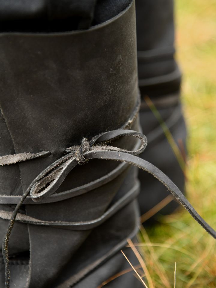 Wikingerstiefel mit Schnürung schwarz 3