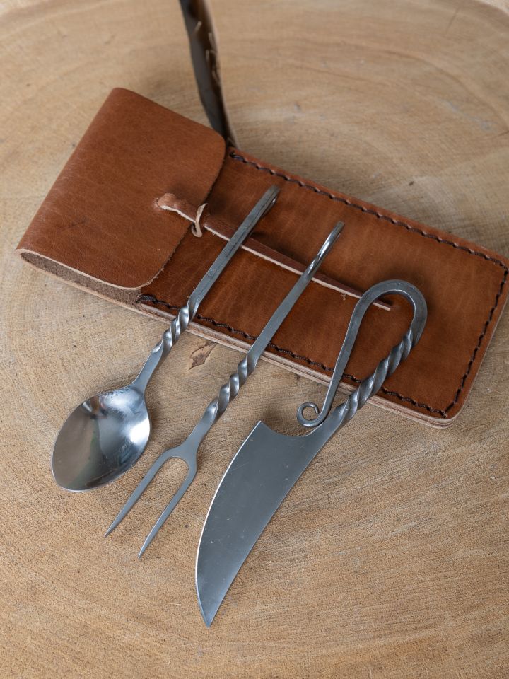 Fuhrmannsbesteck mit Ledertasche 3