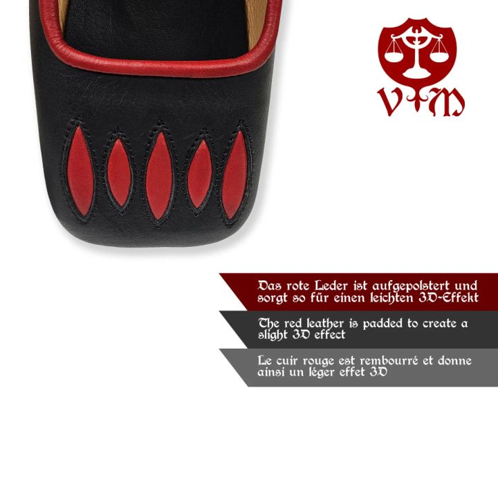 Kuhmaulschuhe Caspar schwarz-rot 3