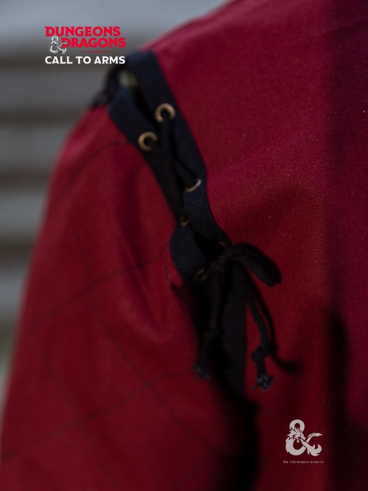 D&D Kämpfer Tunika rot-schwarz XL 4