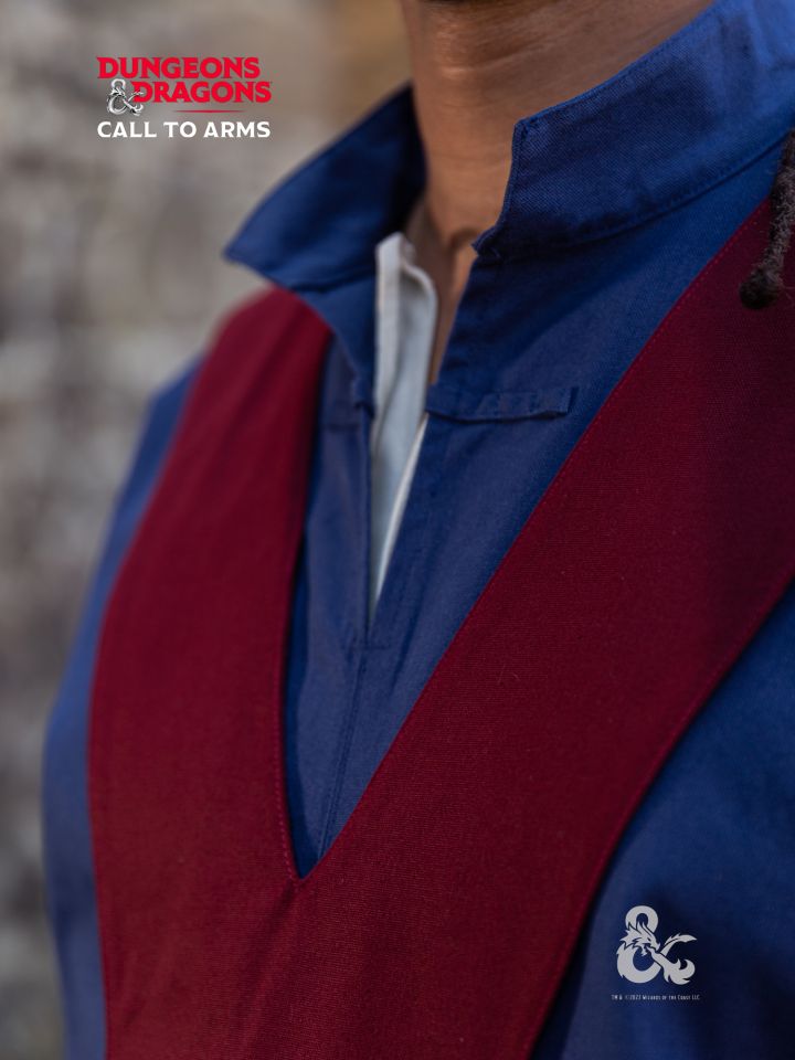 D&D Magier Robe dunkelblau-bordeaux 4