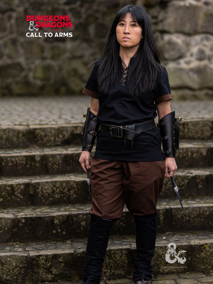 D&D Schurke Hemd schwarz-braun 4