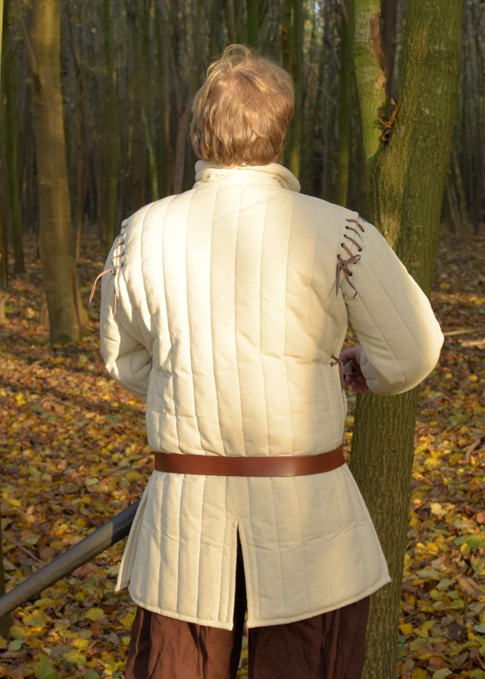 Langer Gambeson mit abnehmbaren Ärmeln natur XL 4