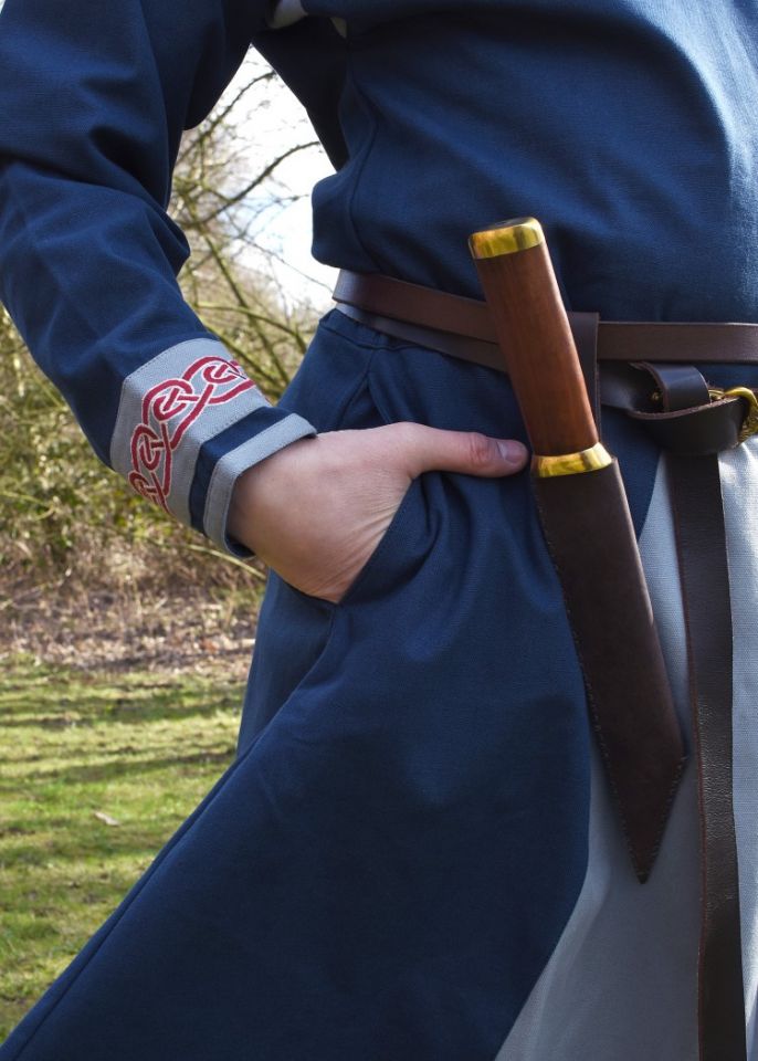 Wikingertunika mit Stickereien blau XXL 4