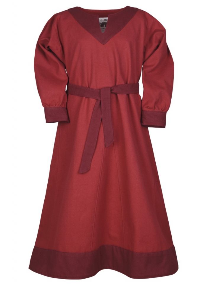 Wikingerkleid für Kinder rot/weinrot 4