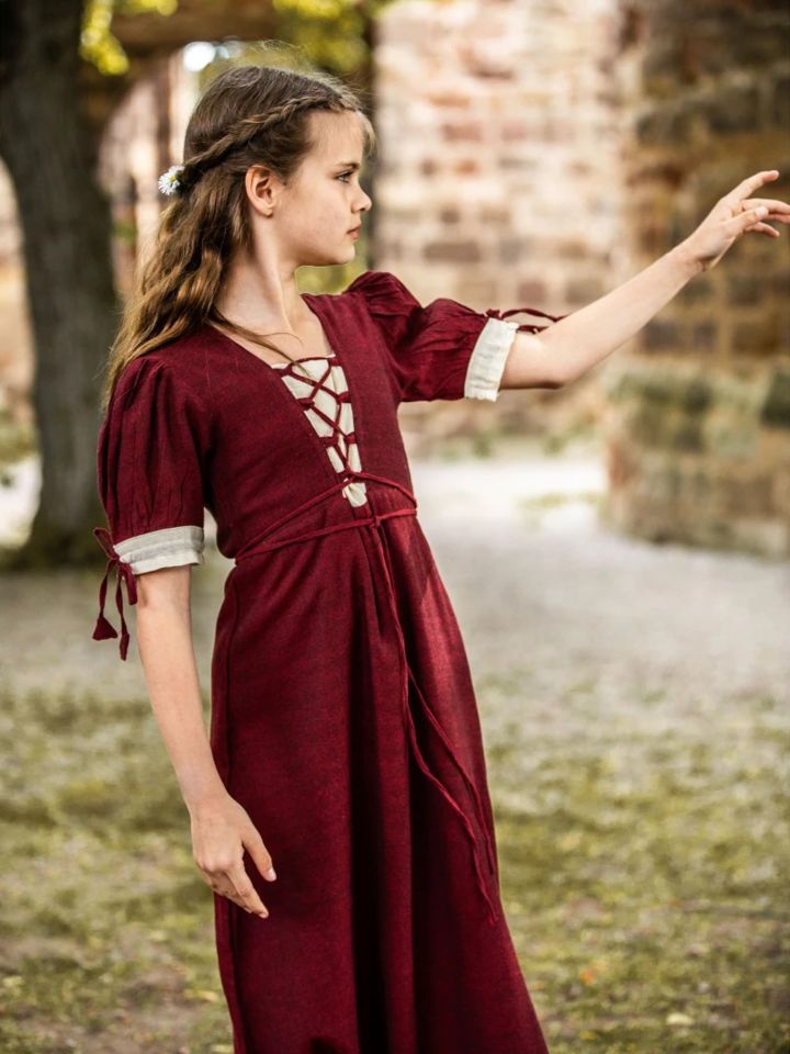 Leichtes Kinderkleid rot 4