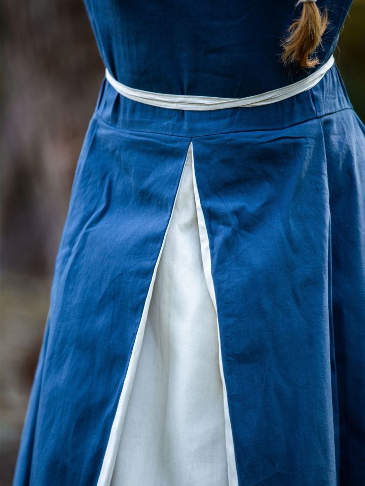 Mittelalterkleid Larina blau-natur S 4