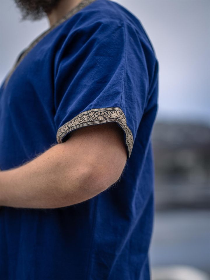 Wikingertunika kurzarm Loki Blau - 4XL 4