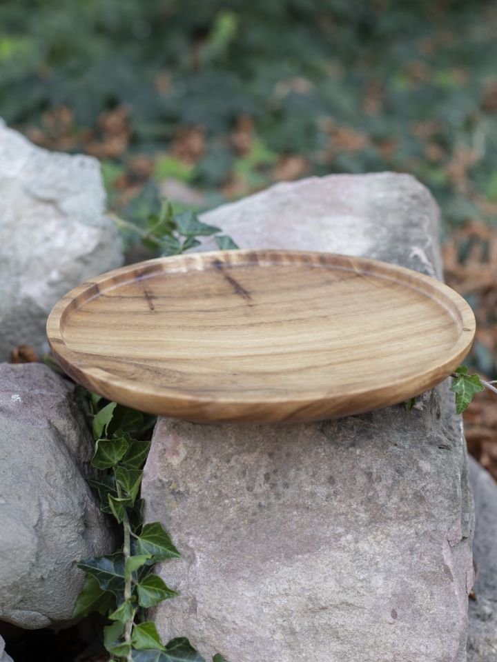Holzteller mit hohem Rand 25 cm 4
