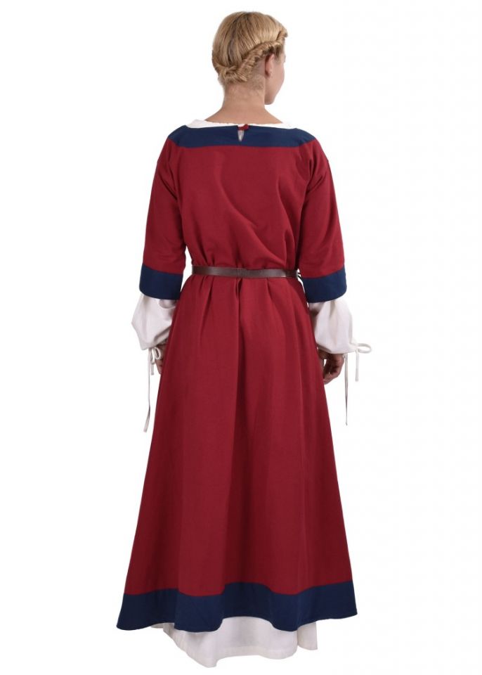 Mittelalterkleid Radegundis rot-blau L 4