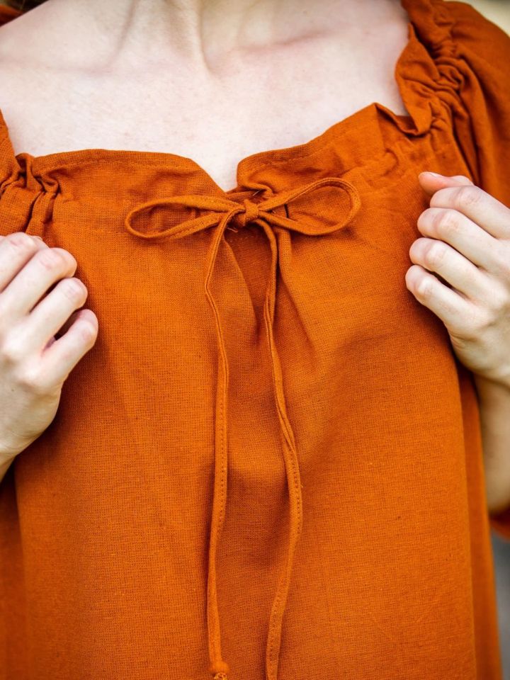 Kurzarmkleid Brida rostrot M 4