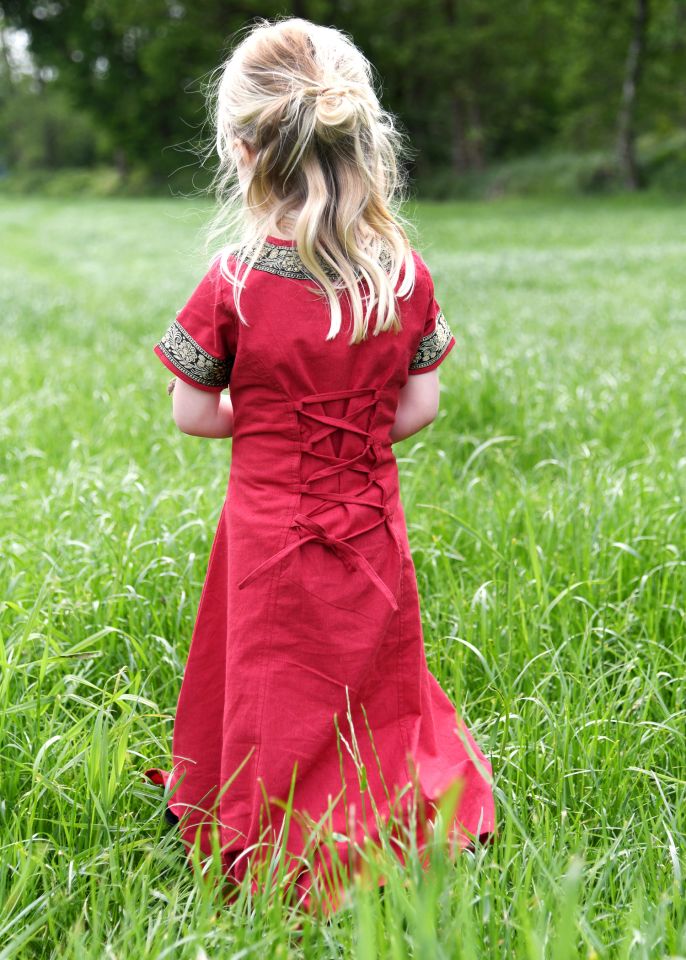Kinderkleid Eleanor Kurzarm rot 4