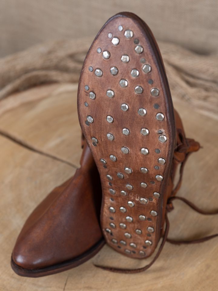 Wikingerschuhe Jorvik mit genagelter Doppelsohle braun 4