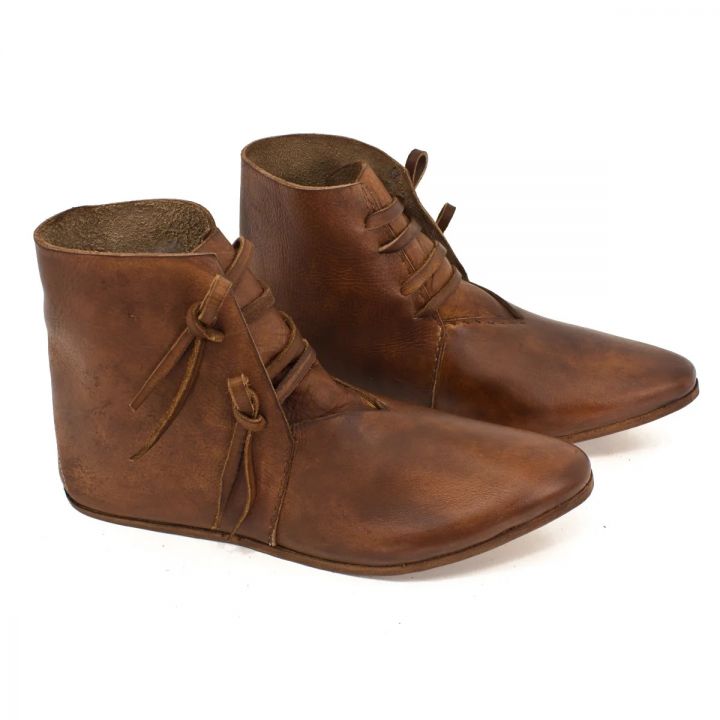 Mittelalterschuh mit einfach genagelter Sohle braun 4
