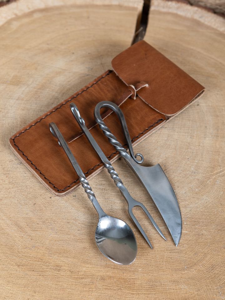 Fuhrmannsbesteck mit Ledertasche 4