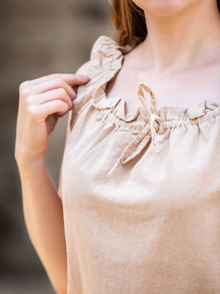 ärmellose Sommerbluse hanf M 5