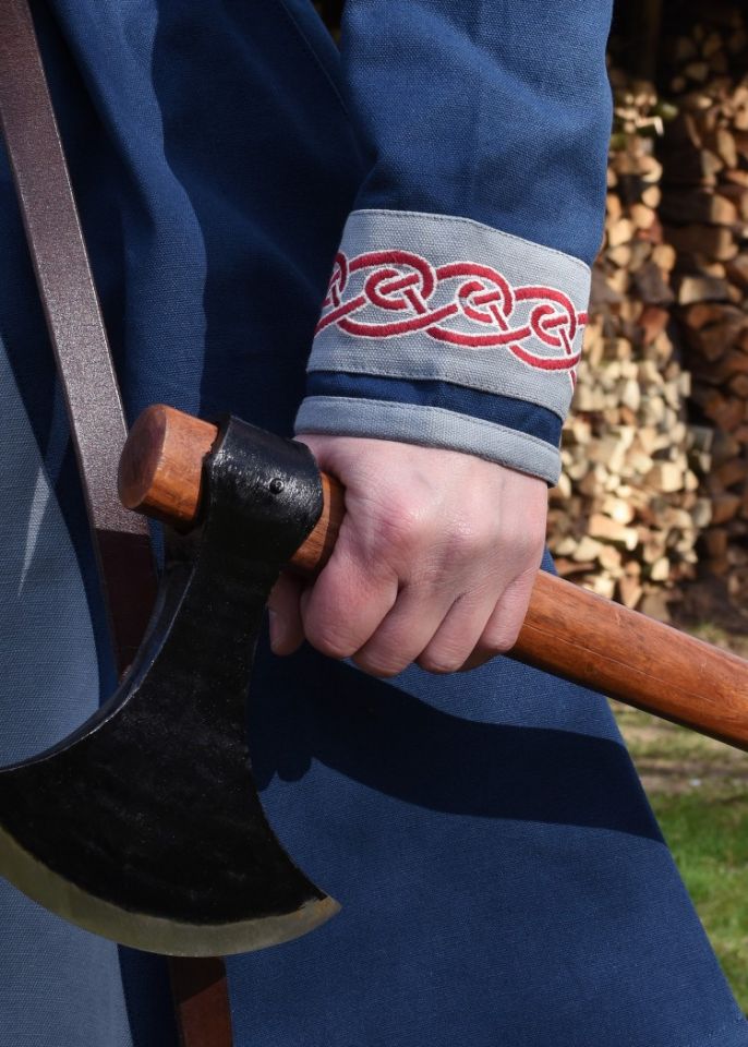 Wikingertunika mit Stickereien blau XXL 5