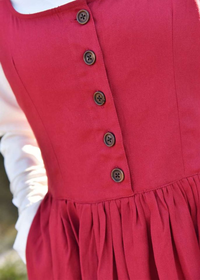 Ärmelloses Mittelalterkleid Lene rot 5