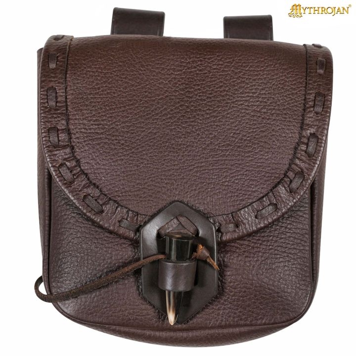 Gürteltasche mit Hornverschluss braun 5
