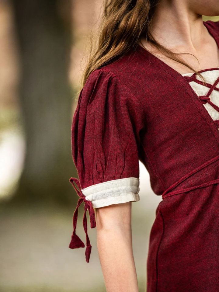 Leichtes Kinderkleid rot 5