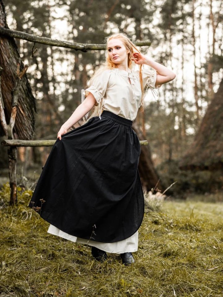Mittelalterlicher Rock Elise schwarz-natur XXL/XXXL 5