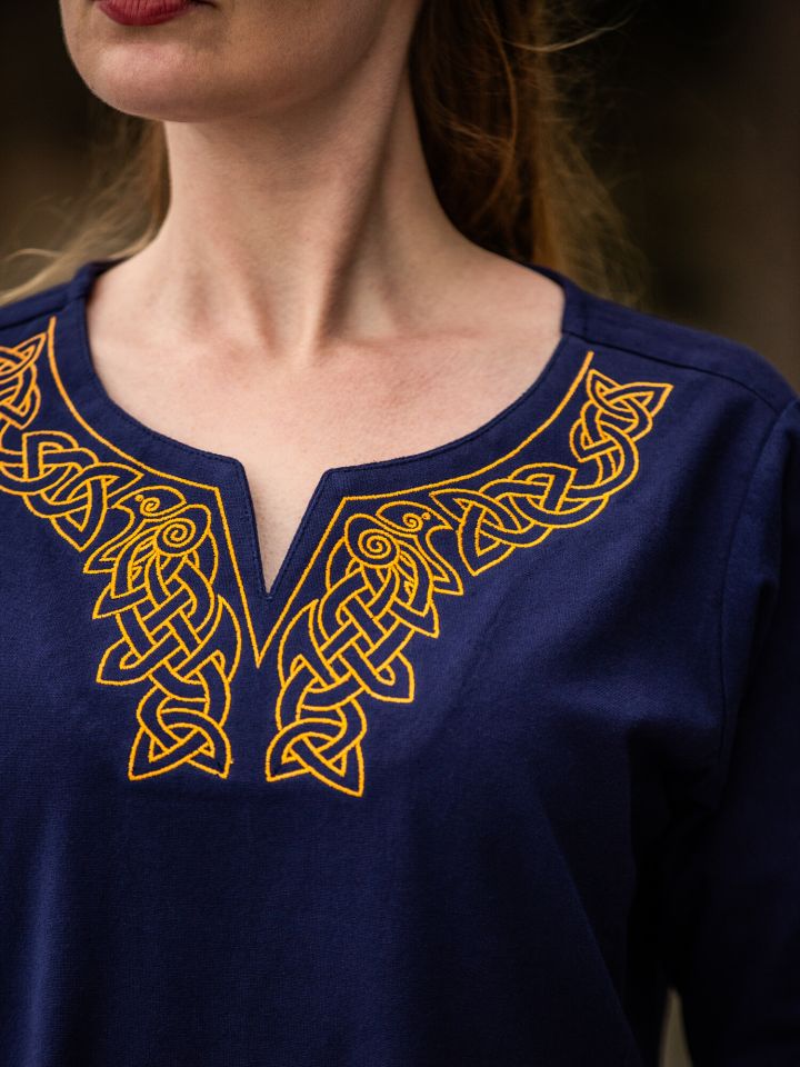 Wikingerkleid Aslaug blau 5