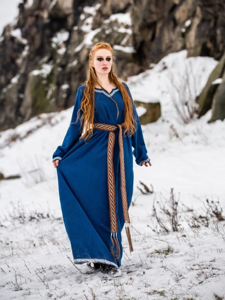 Wikingerkleid Brigida blau L 5